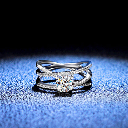 S925 Sterling Silver Moissanite Ring Women eprolo