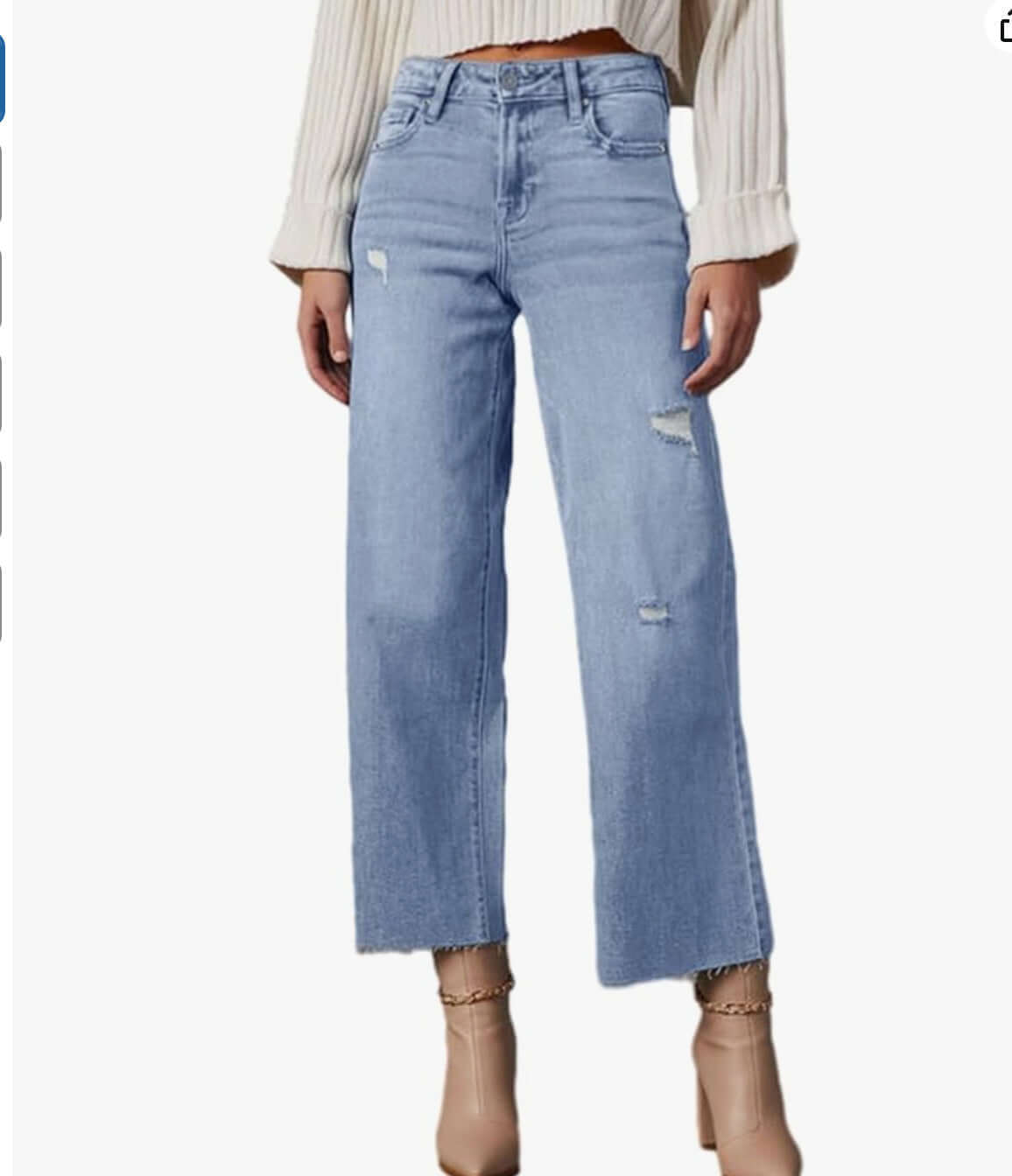 Women's High Waisted Loose Jeans eprolo