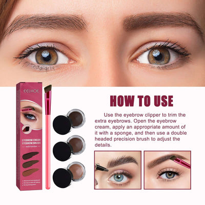 Multifunctional Eyebrow Brush Set, Filling Shaping Tinted Eyebrows Smooth Eye Brow Makeup Set eprolo
