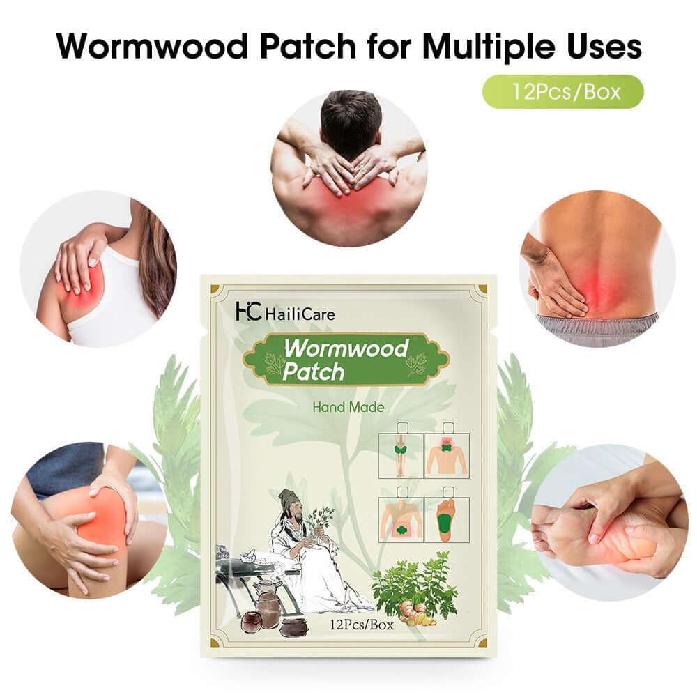 12pieces/Bag Foot Neck Knee Waist Massage Stickers Wormwood Natural Plant Self-heating Relief Joint Ache Pain Cinnamon Ginger eprolo
