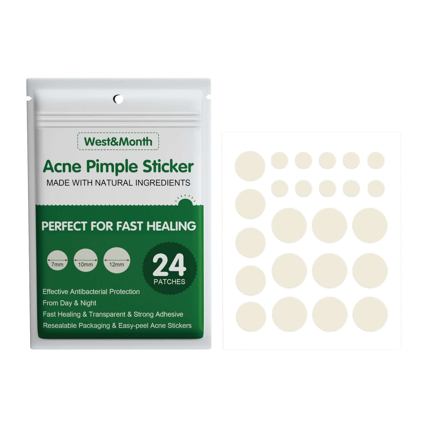 West&Month invisible acne patch with essential oil and waterproof design