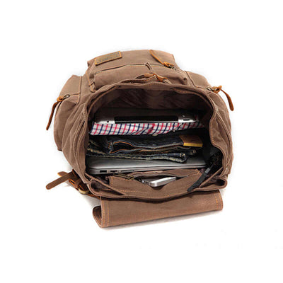 Men's And Women's Canvas Backpack 15.6 Inches Large Capacity Astrazona