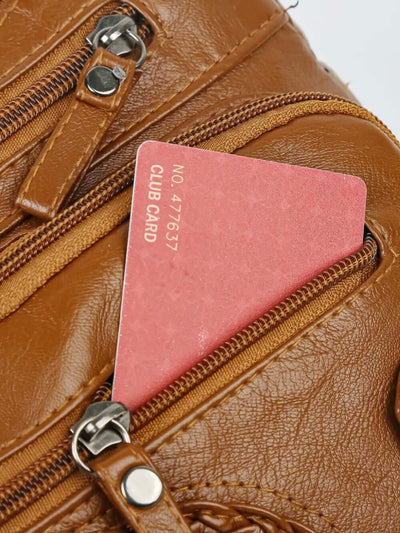 Multi Pockets PU Leather Shoulder Bag eprolo