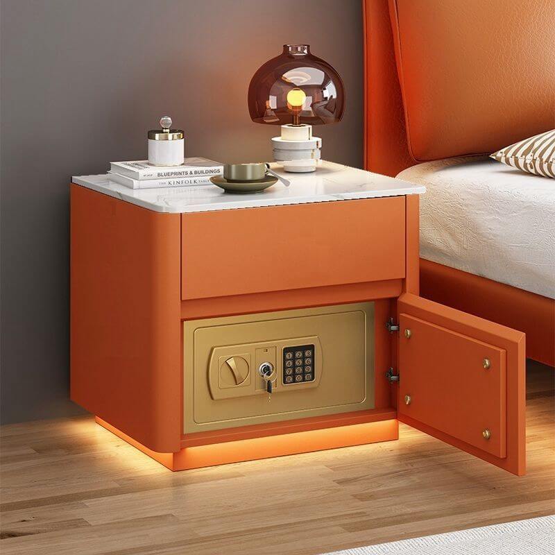 Home Bedroom Multi-functional Smart Safe Bedside Table Wireless Integrated Charging Safe eprolo