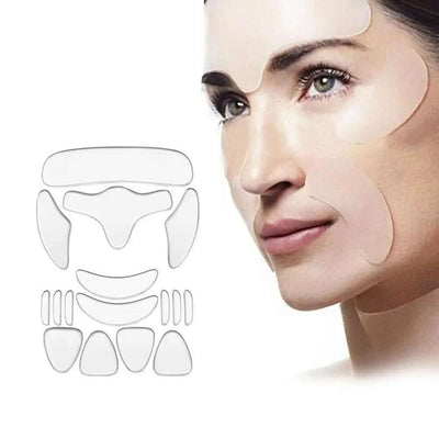 18Pcs Reusable Silicone Face Patch Set Anti Wrinkle Patches For Face Neck Forehead Eye Cheek Chest Pads Beauty Tools eprolo