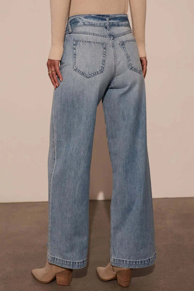 Tied Wide Leg Jeans with Pockets eprolo