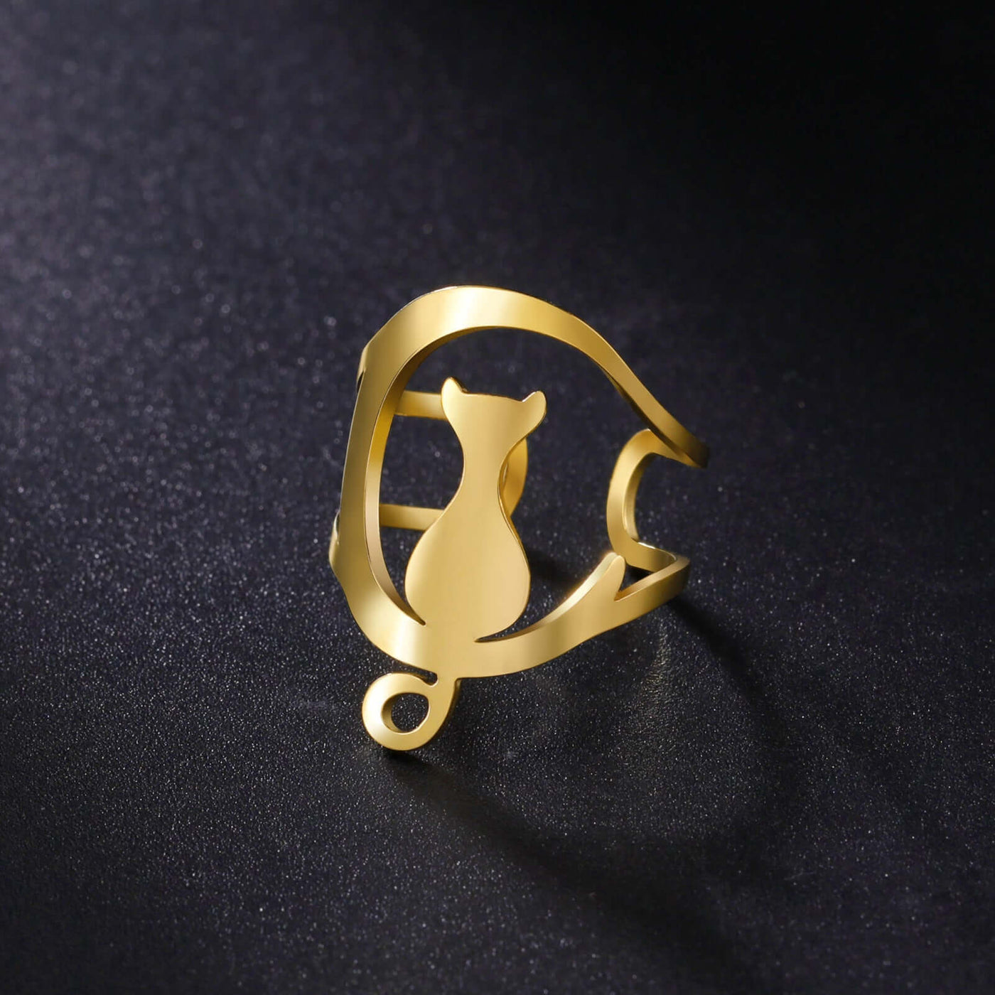 New Cartoon Cute Style Kitty Ring Stainless Steel Adjustable eprolo