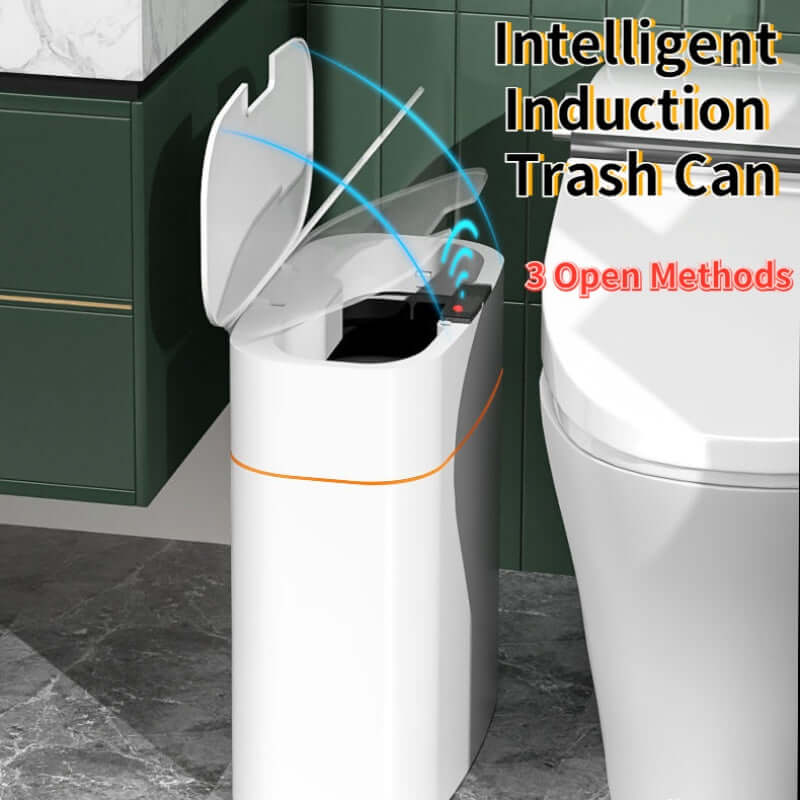 Smart Trash Can With Lid For Bedroom And Living Room Kitchen Storage Box Trash Can Induction Small Car Box Automatic Smart Dustbin Smart Trash Bin eprolo