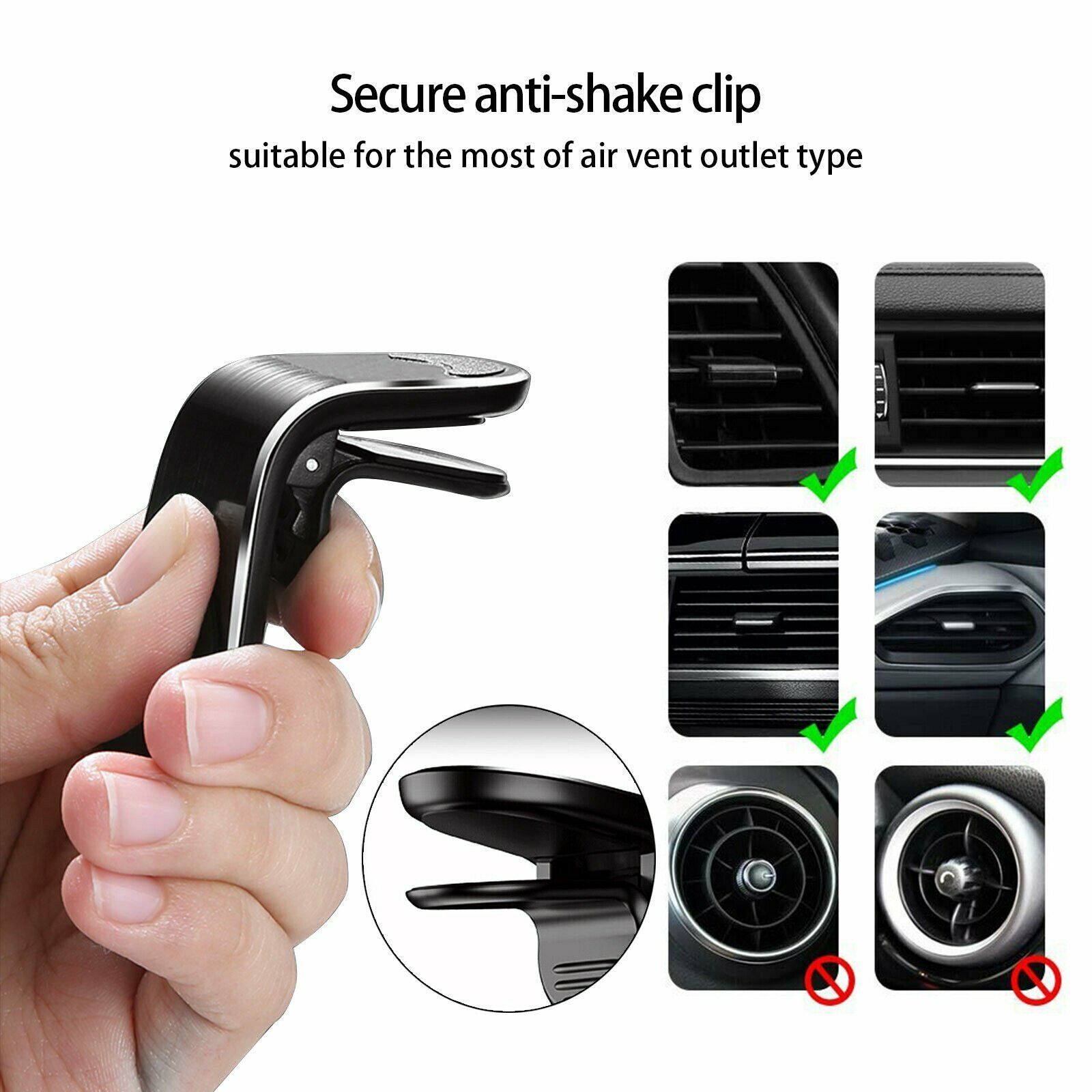 Car Magnet Magnetic Air Vent Mount Holder Magnetic Car Phone Holder Stand 360 Metal Car Air Vent Magnet Stand In Car GPS Mount Holder eprolo