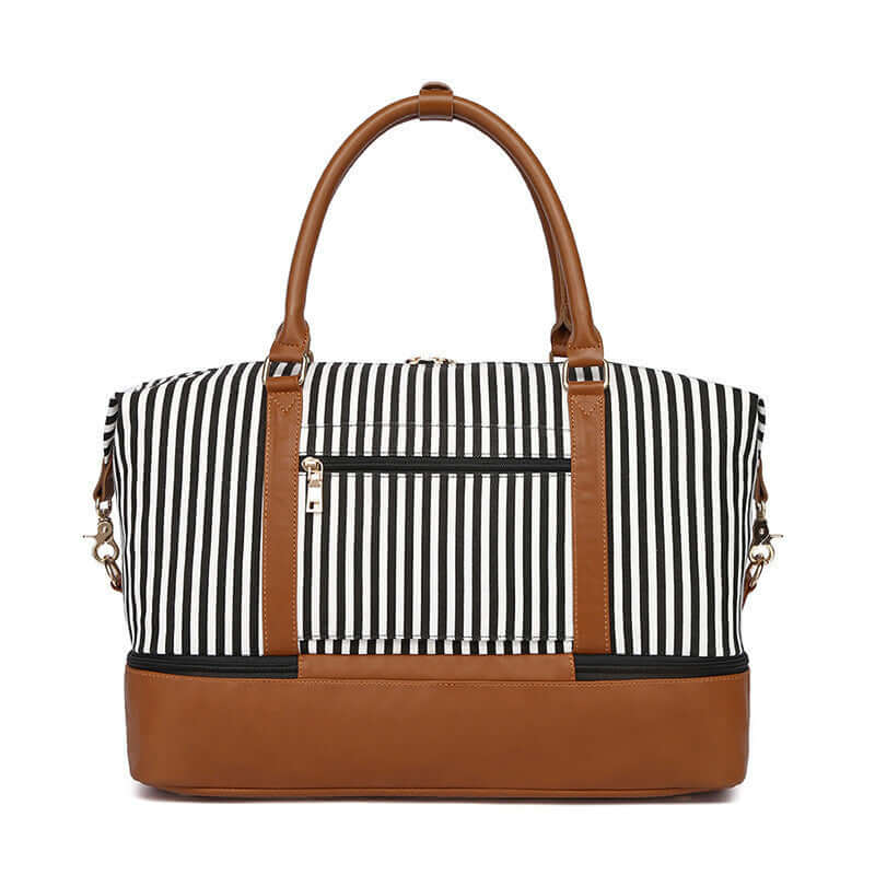 Women's Hand Striped Canvas Duffle Bag eprolo