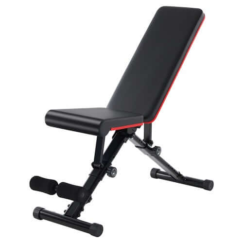 Adjustable foldable workout bench for home gym strength training