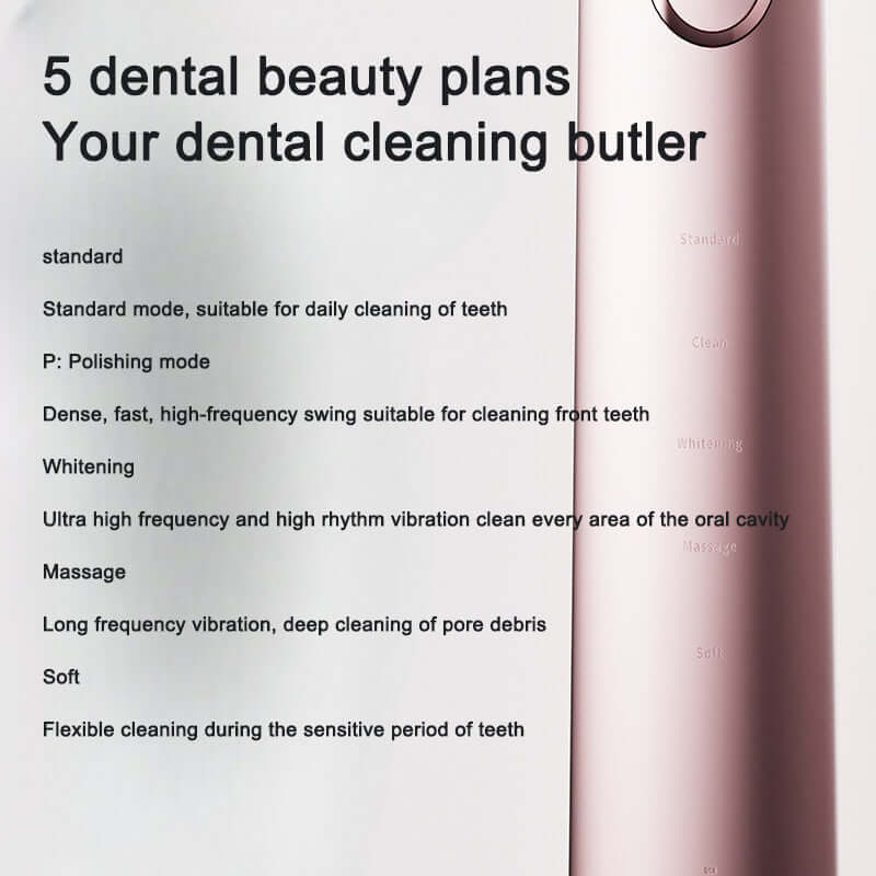 Adult electric toothbrush with three sides rechargeable sonic vibration waterproof electric toothbrush eprolo