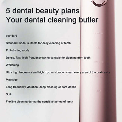 Adult electric toothbrush with three sides rechargeable sonic vibration waterproof electric toothbrush eprolo