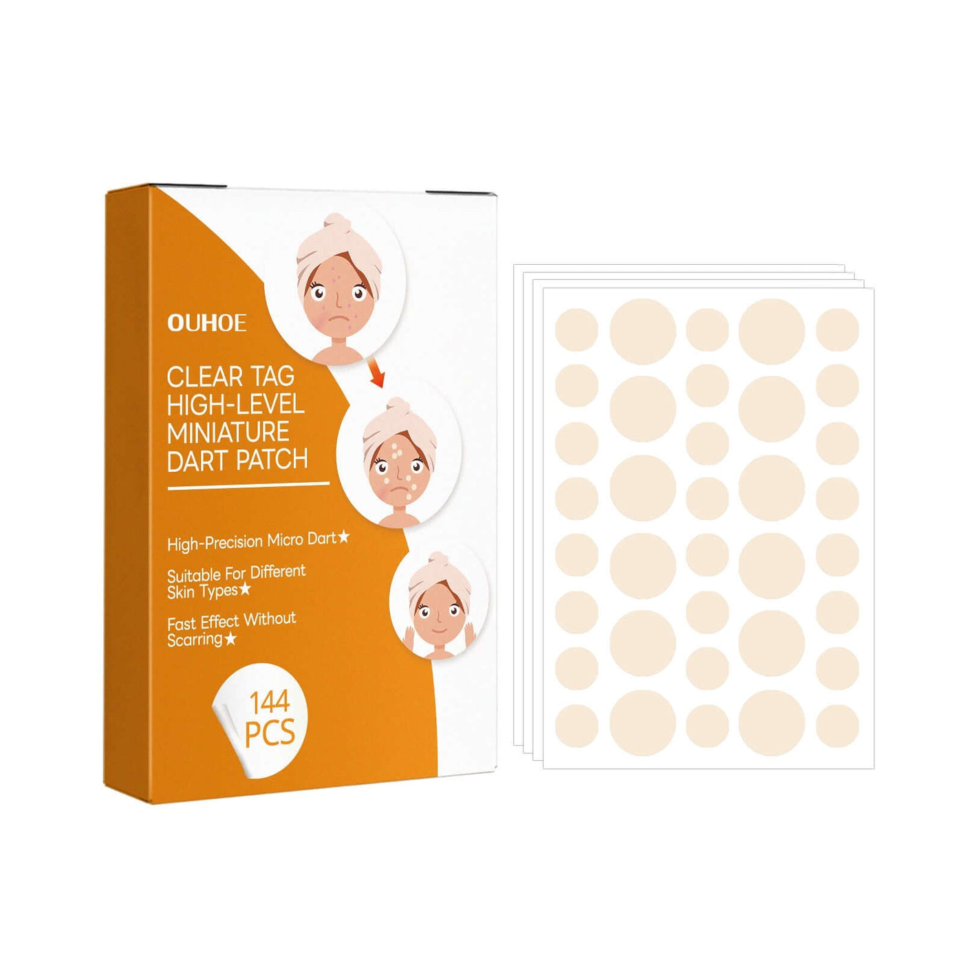 Mole Label Repair Patch, Repair Neck Flesh Grain Filamentary Wart Corns Skin Cleaning Gram Wart Patch eprolo