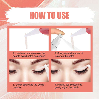 Double Eyelid Tape, Natural Traceless Breathable Durable Sweat Proof Waterproof Invisible Double Eyelid Adhesive Eye Adhesive eprolo