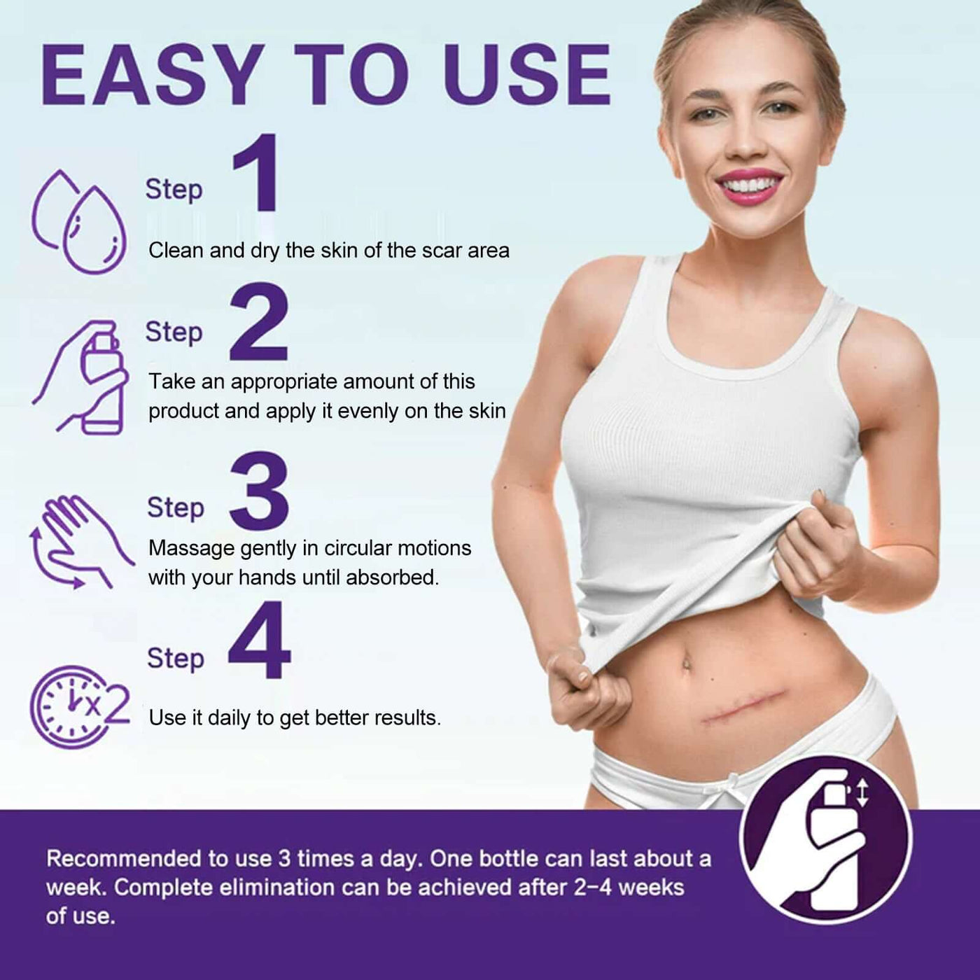 High-quality Silicone Scar Gel, Lighten Acne Mark Scar Repair Skin Smoothing Care Cream eprolo
