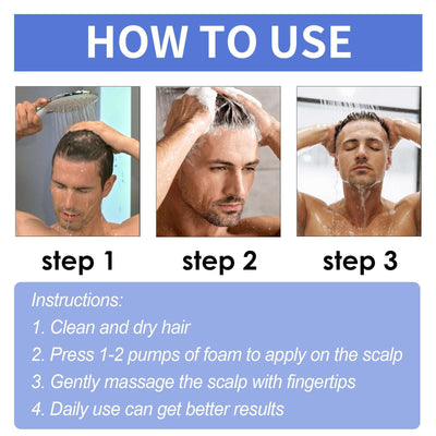 Men's Dense Hair Foam Mousse, Clean Repair Hair Root, Dense And Moisturizing Hair Mousse eprolo