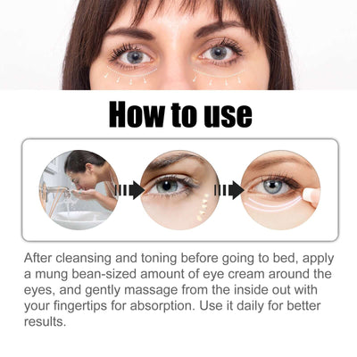Anti-wrinkle Eye Cream, Moisturizing Smooth Firming Skin Smoothing Eye Fine Lines Massage Eye Cream eprolo