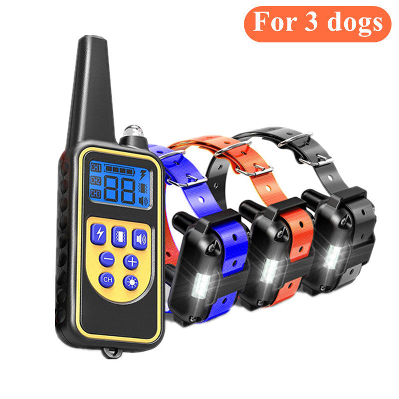 Dog training supplies - bark control device. The collar features electric shock and vibration for training. eprolo