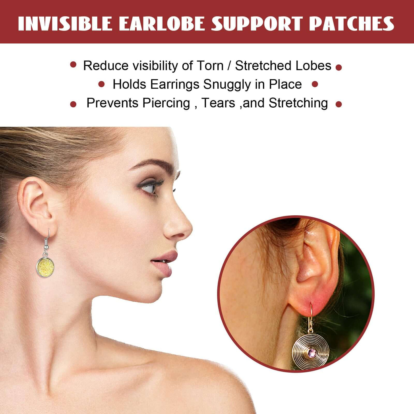 Invisible Earlobe Support Patch Earlobe Support Patch Invisible Protective Earlobe Support Patch Protection Patch eprolo