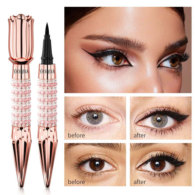 Fast Quick Dry Queen Luxury Eyeliner Soft Smooth Eye Liner Waterproof Eyeliner Cosmetics Black Eyeliner Pen Eyes Makeup eprolo
