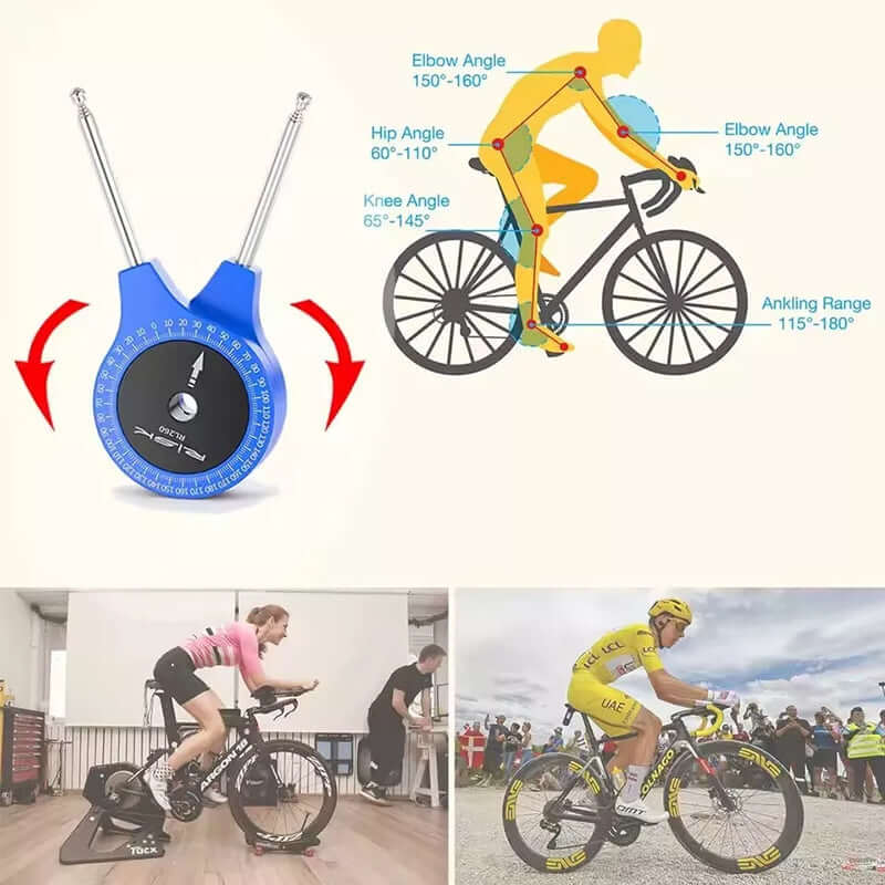 RISK Road Bicycle Airship - Fitting Knee Joint Angle Measuring Protractor for Bike Riding Posture eprolo