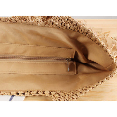 Beach Resort Chic: Handwoven Tassel Bag - Stylish, Spacious, and Versatile Crossbody Bag eprolo