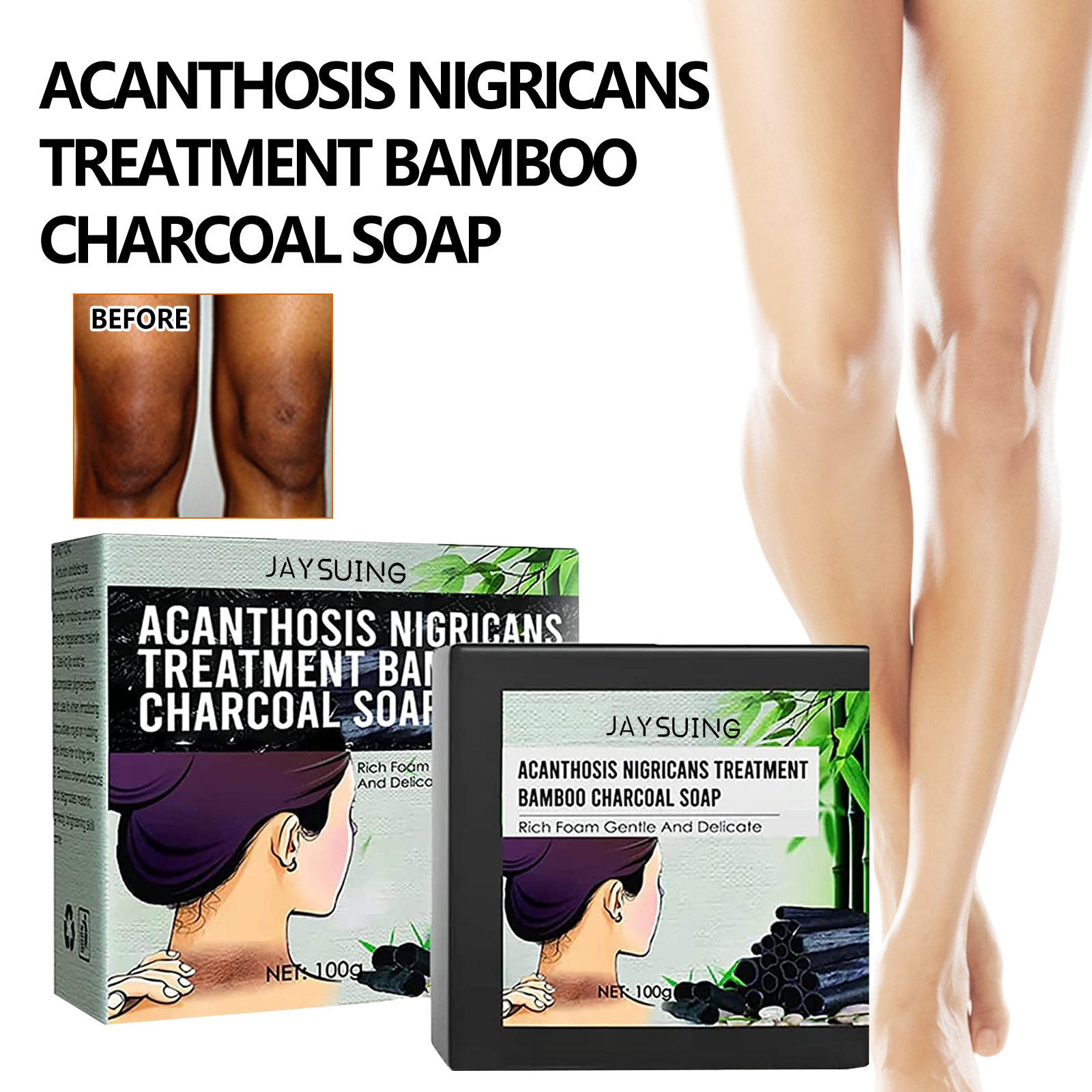 Underarm Whitening Soap, Clean And Repair Dark Skin Acanthosis Nigricans Moisturizing Whitening Beauty Soap eprolo