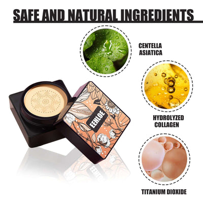 Magic Mat Powder Puff, Invisible Pore Ivory White Natural Color With Mushroom Air Cushion On Makeup Base eprolo
