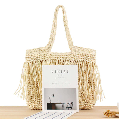 Beach Resort Chic: Handwoven Tassel Bag - Stylish, Spacious, and Versatile Crossbody Bag eprolo