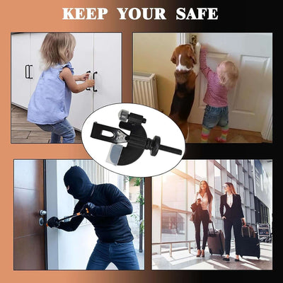 Portable Door Lock Privacy Extra Security Lock Anti Theft Travel Inside Door Locker for Traveling Home Bedroom Apartmen eprolo