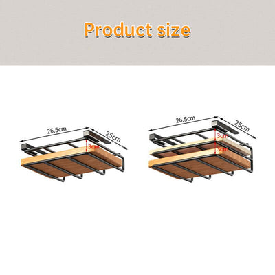 Under - Cupboard Hanging Organizer: Hooks for Paper Towels, Rags, Plus Shelf for Cutting Boards & Pot Covers eprolo