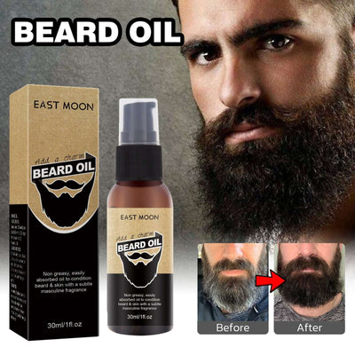 Beard Oil, Men's Facial Sideburns Styling Moisturizing Black Dense Treatment Oil eprolo