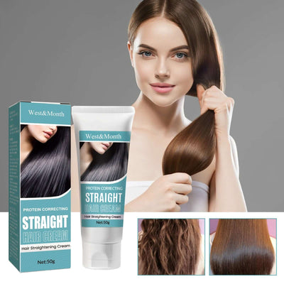 Protein Correcting Straight Hair Cream, Straighten-free Hair Treatment Repairs Damaged Smoothness Hair Cream eprolo