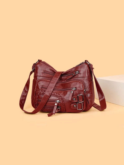 Multi Pockets PU Leather Shoulder Bag eprolo