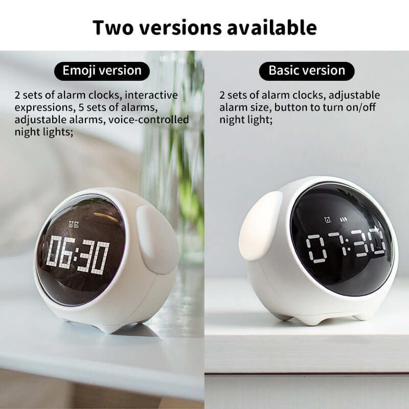 Cute Cartoon Digital Alarm Clock with Light and Emotion Function for Kids eprolo