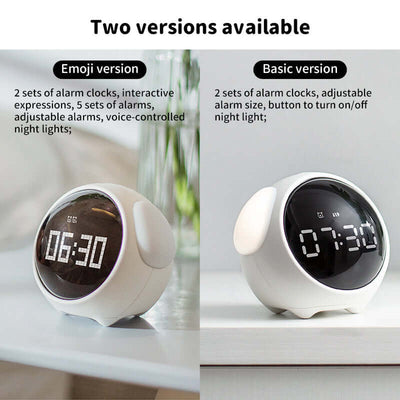 Cute Cartoon Digital Alarm Clock with Light and Emotion Function for Kids eprolo