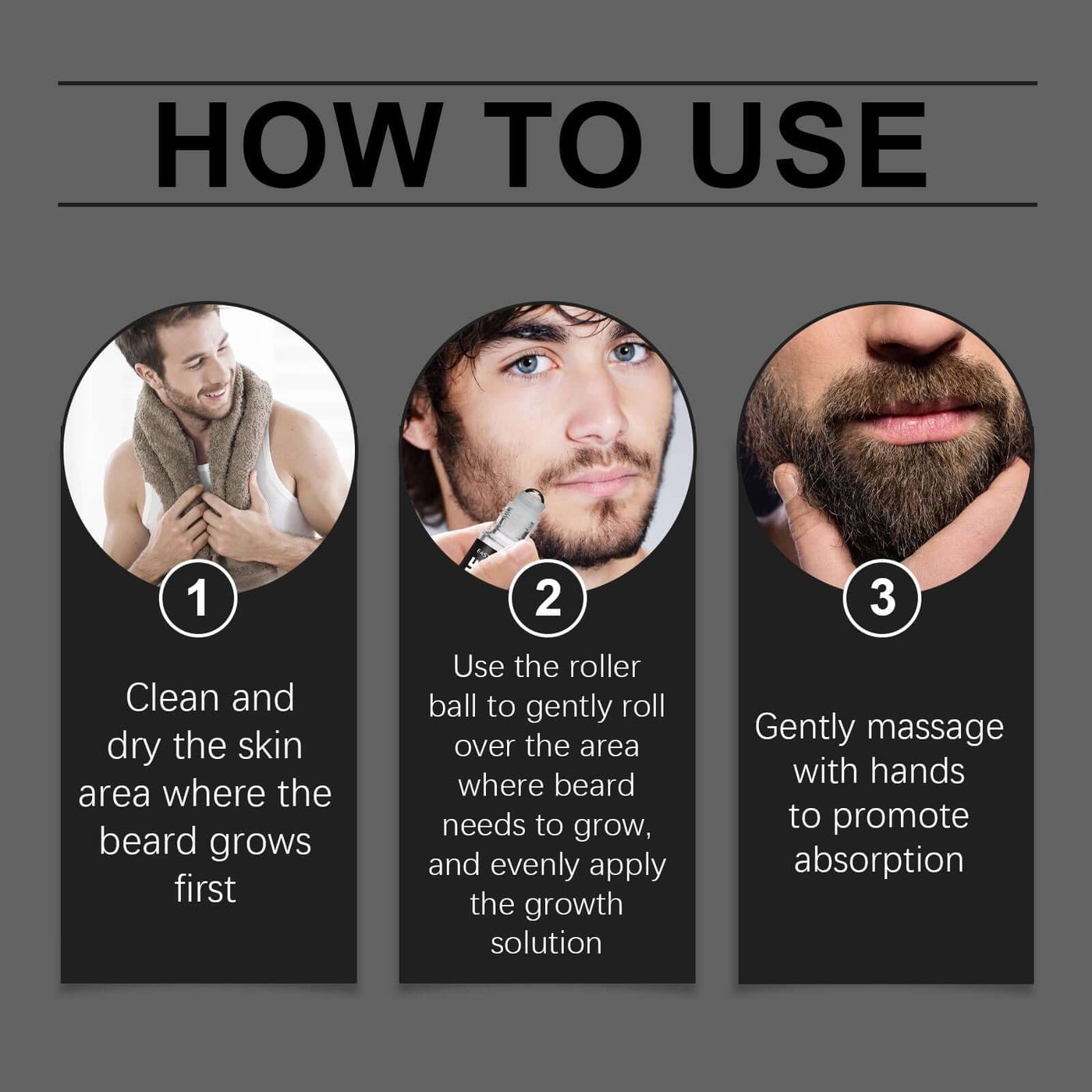 Men's Beard Care Ball, Men's Nourishing Thick Beard And Strong Root Beard Care Solution eprolo