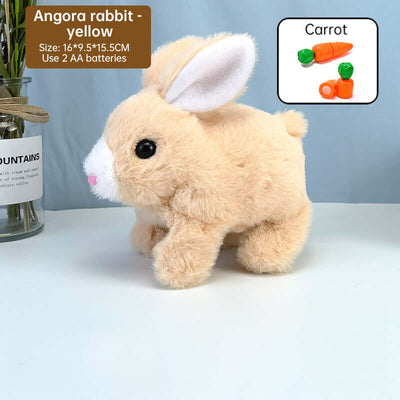 2025 Upgraded Interactive Bunny Toy. Hops, walks, talks, shakes ears. Plush Gift for Kids (Grey). eprolo