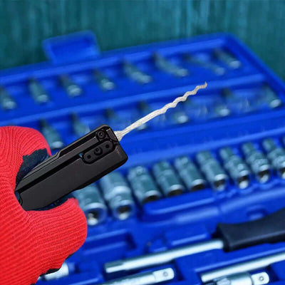Essential stainless - steel multi - tool: quick - flip grav pick, door keys, lock rake. Durable. eprolo
