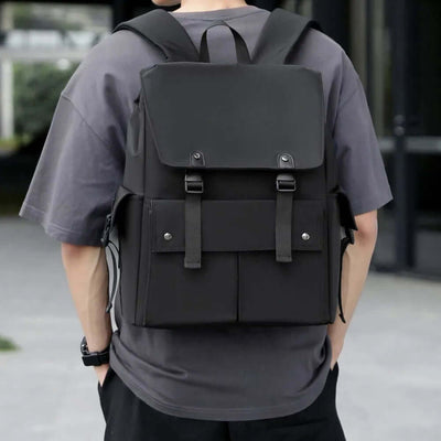 PU Leather Multi-Pockets Adjustable Strap Backpack Bag eprolo