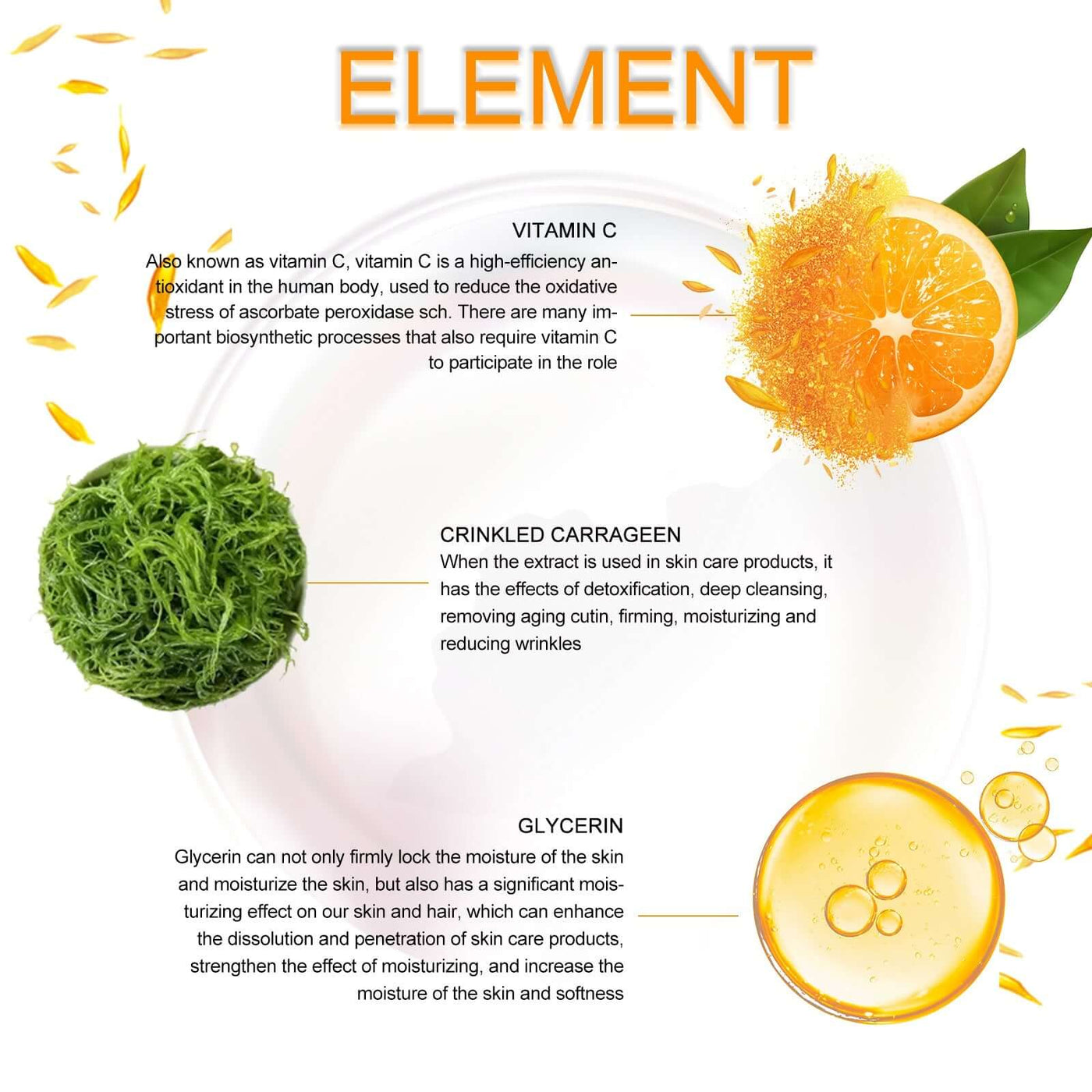 Vitamin C Facial Essence, Anti Aging Brightening Moisturizing Firming Facial Essence eprolo