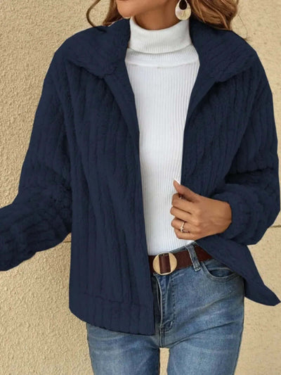 Plush Zip Up Long Sleeve Jacket eprolo