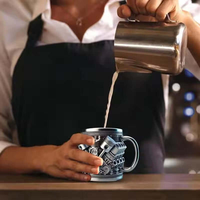 3D Engines - designed Stainless Steel Mug. Ideal for coffee/beer, a fun home & office drinking accessory. eprolo