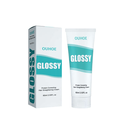 Protein Hair Straightening Cream, Repair Damaged Dry Hair Free Straightening Styling Hair Softener eprolo
