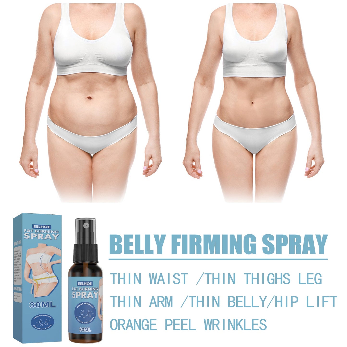 Slimming Spray, Beauty Waist Sculpting Slimming Skin Massage Lotion eprolo