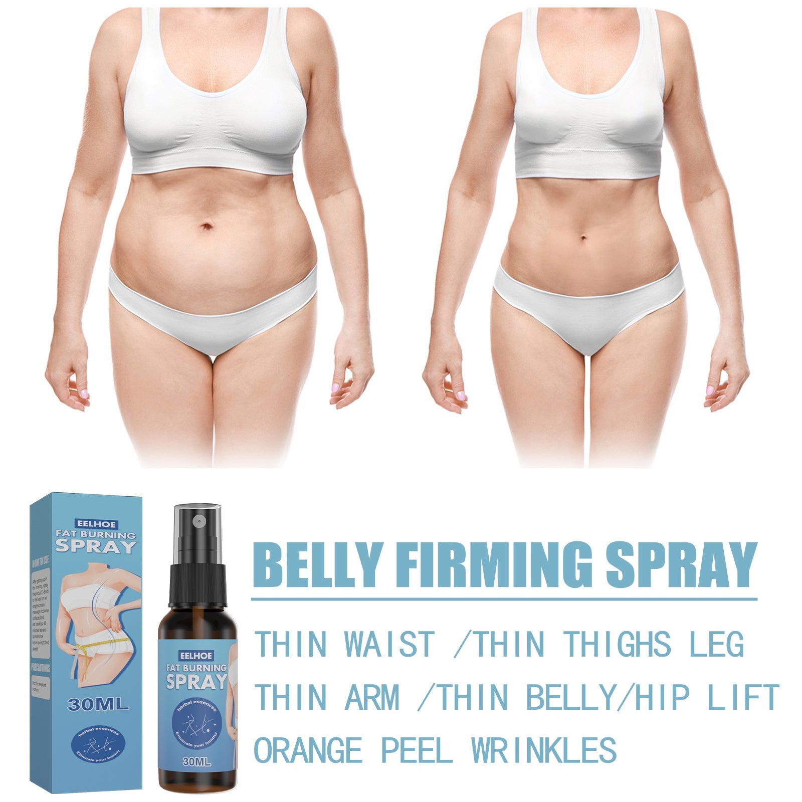 Slimming Spray, Beauty Waist Sculpting Slimming Skin Massage Lotion eprolo