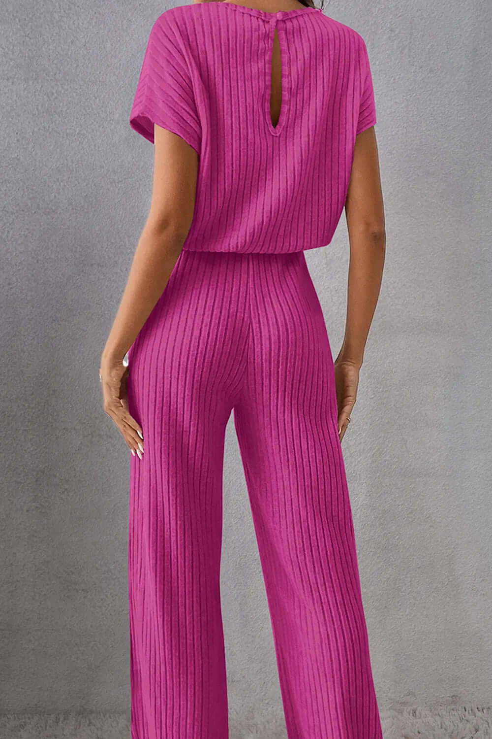 Round Neck Short Sleeve Jumpsuit eprolo