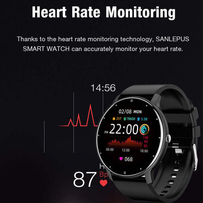 ZL02 Smart Bracelet Heart Rate Blood Pressure Blood Oxygen Monitoring Sports Pedometer Watch eprolo