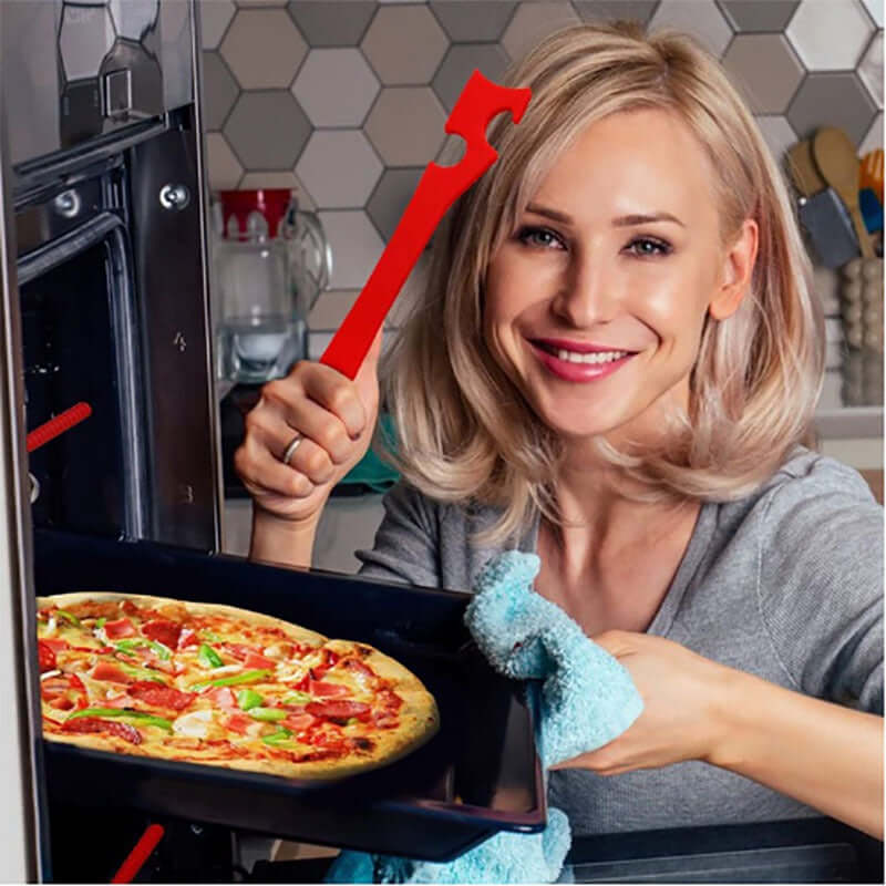 Oven baking tray tool kitchen multifunctional push-pull rod non scalding hand push-pull device eprolo